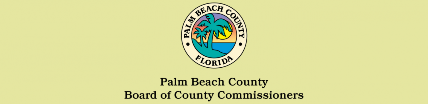 Tan Background with The Seal of The Palm Beach County Commissioners Board