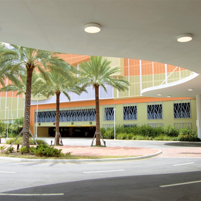 Exterior of North side of building where ballrooms are located