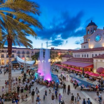 Cityplace dining and shopping center located directly across Okeechobee Blvd
